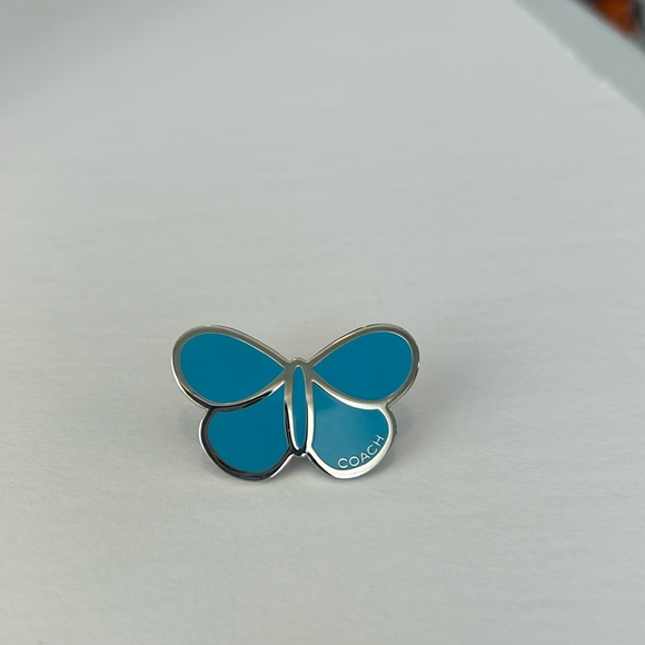 NWOT COACH Vintage Blue Enamel Butterfly
Lapel Pin Brooch Purse Backpack Charm - Picture 2 of 6